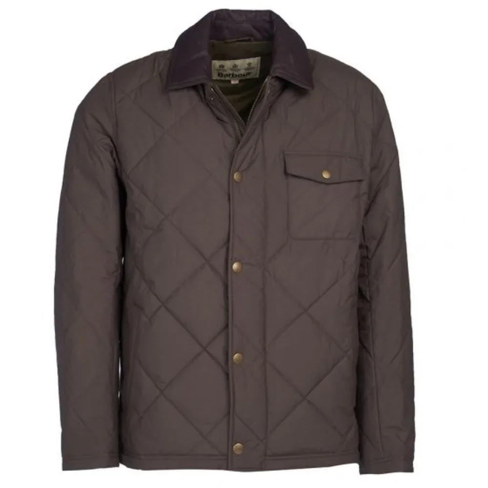 NWT! Barbour Men's Evenwood Quilted Jacket Dark Olive - Small - Picture 1 of 8